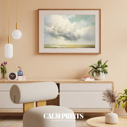 Artwork of rural fields captured on an overcast day with natural beauty
