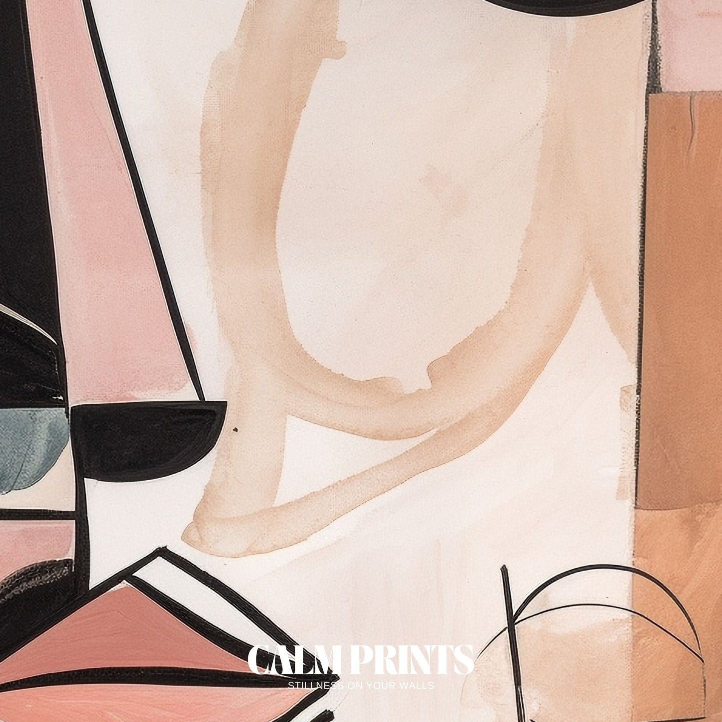 Abstract pastel portrait artwork with expressive brushwork and gentle tones