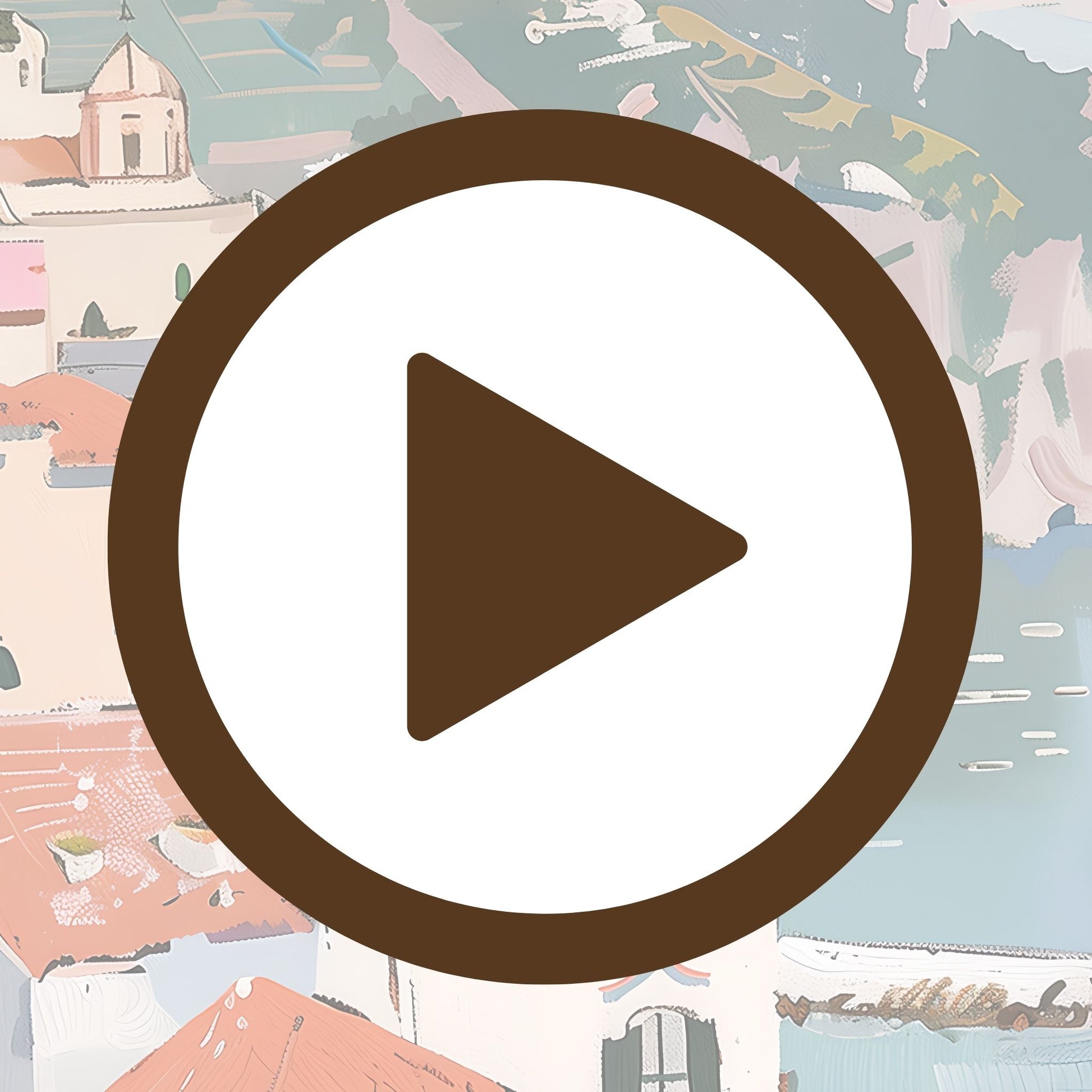 Sunlit coastal village bathed in serenity with warm tones and quiet charm

