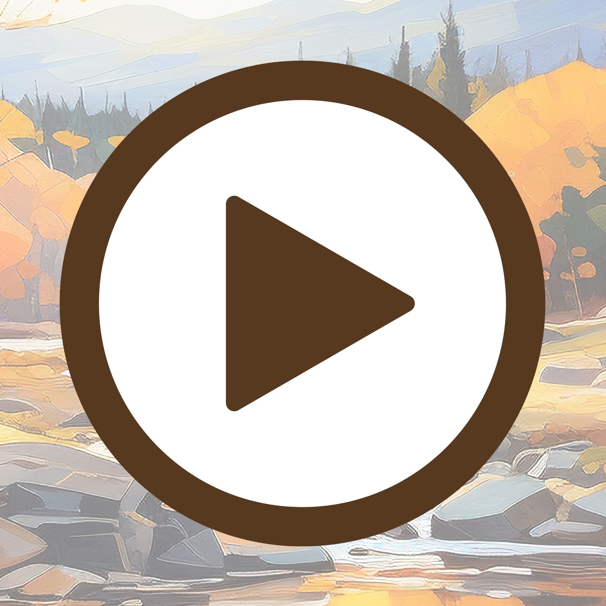 Forest stream glowing with the golden touch of an autumn sunset