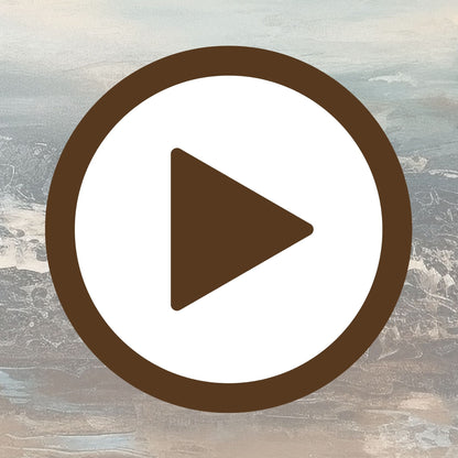 Textured abstract poster with layered waves in earth tones