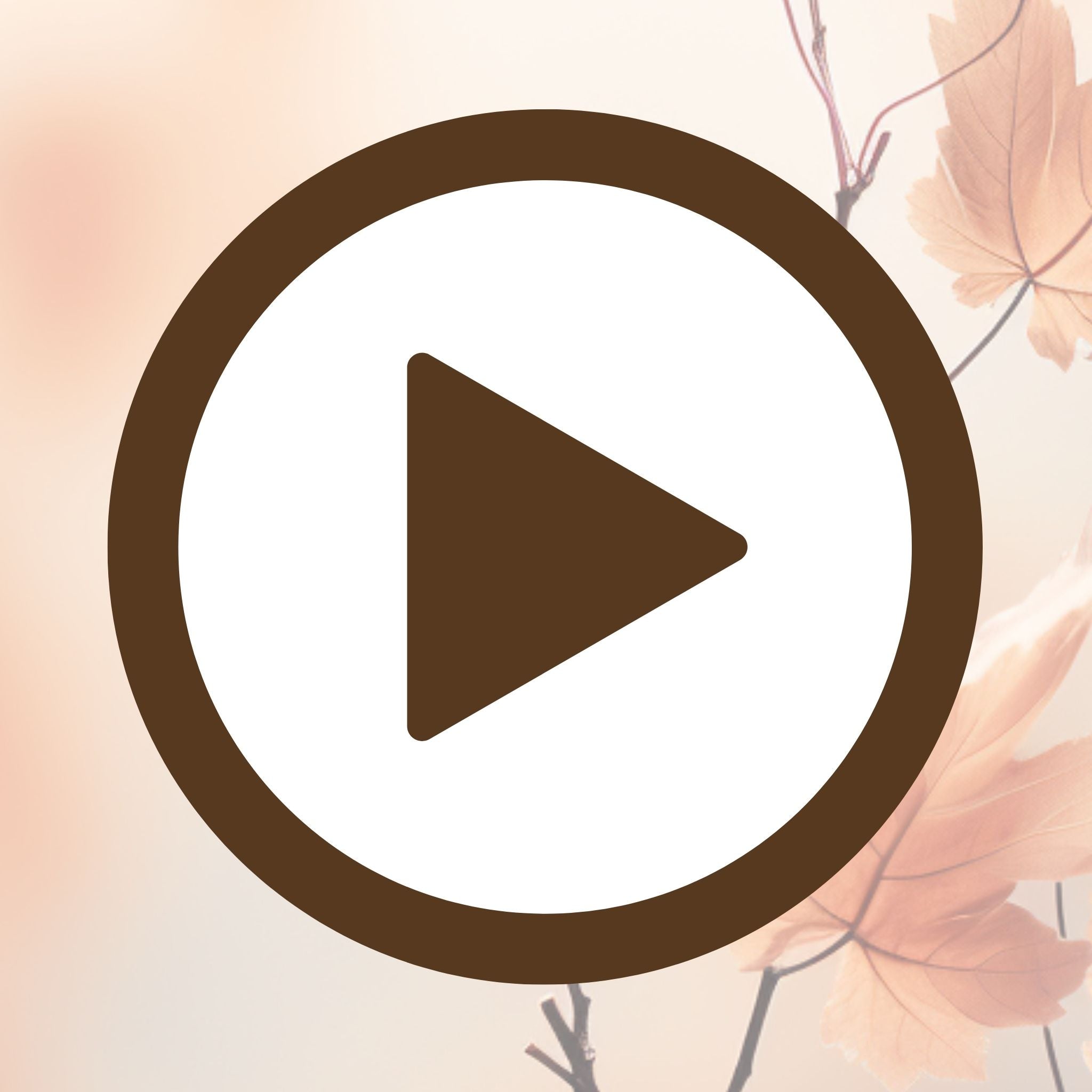 Poster of autumn leaves in natural hues, radiating calm and quiet