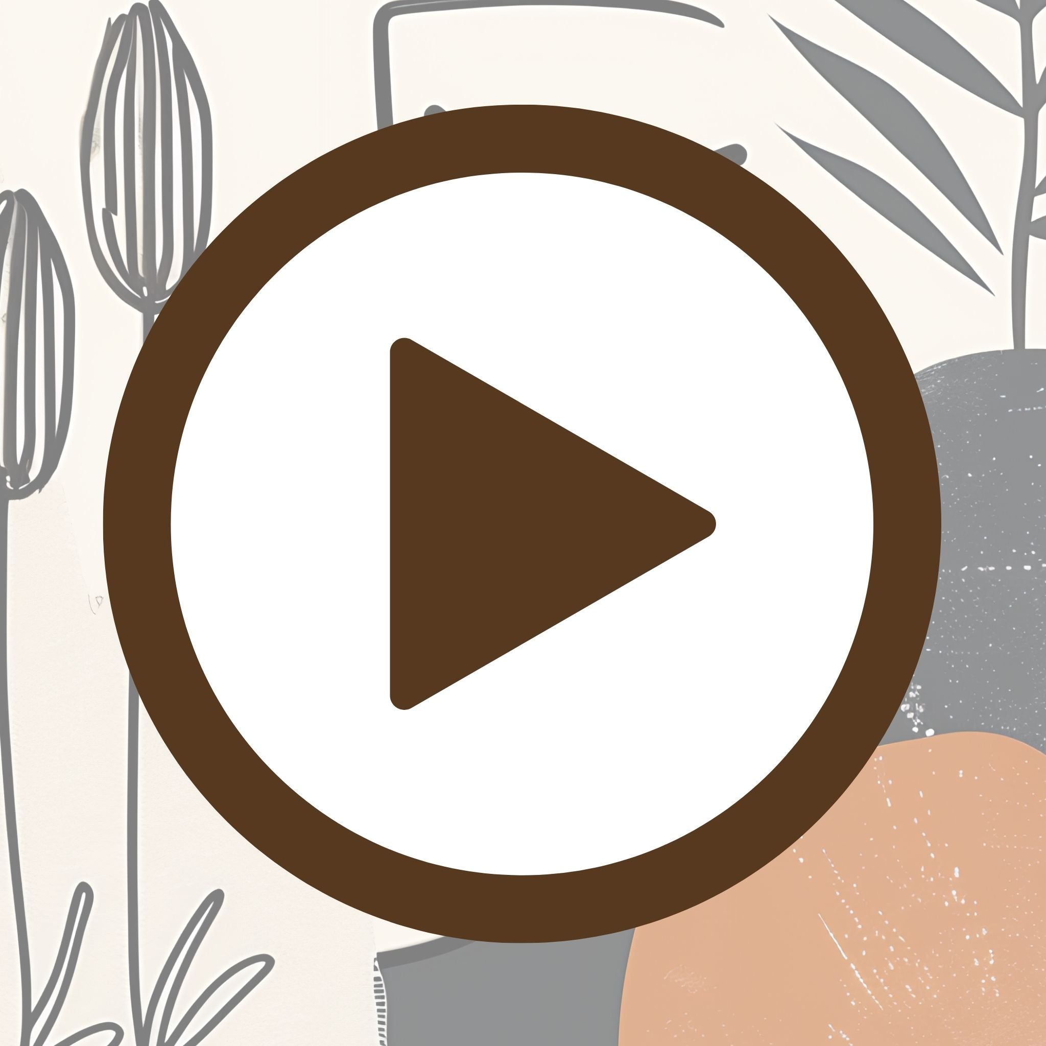 Nature and femininity blend in this soft abstract botanical artwork