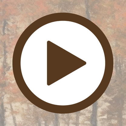 Poster of fall trees standing tall by calm water in soft afternoon light