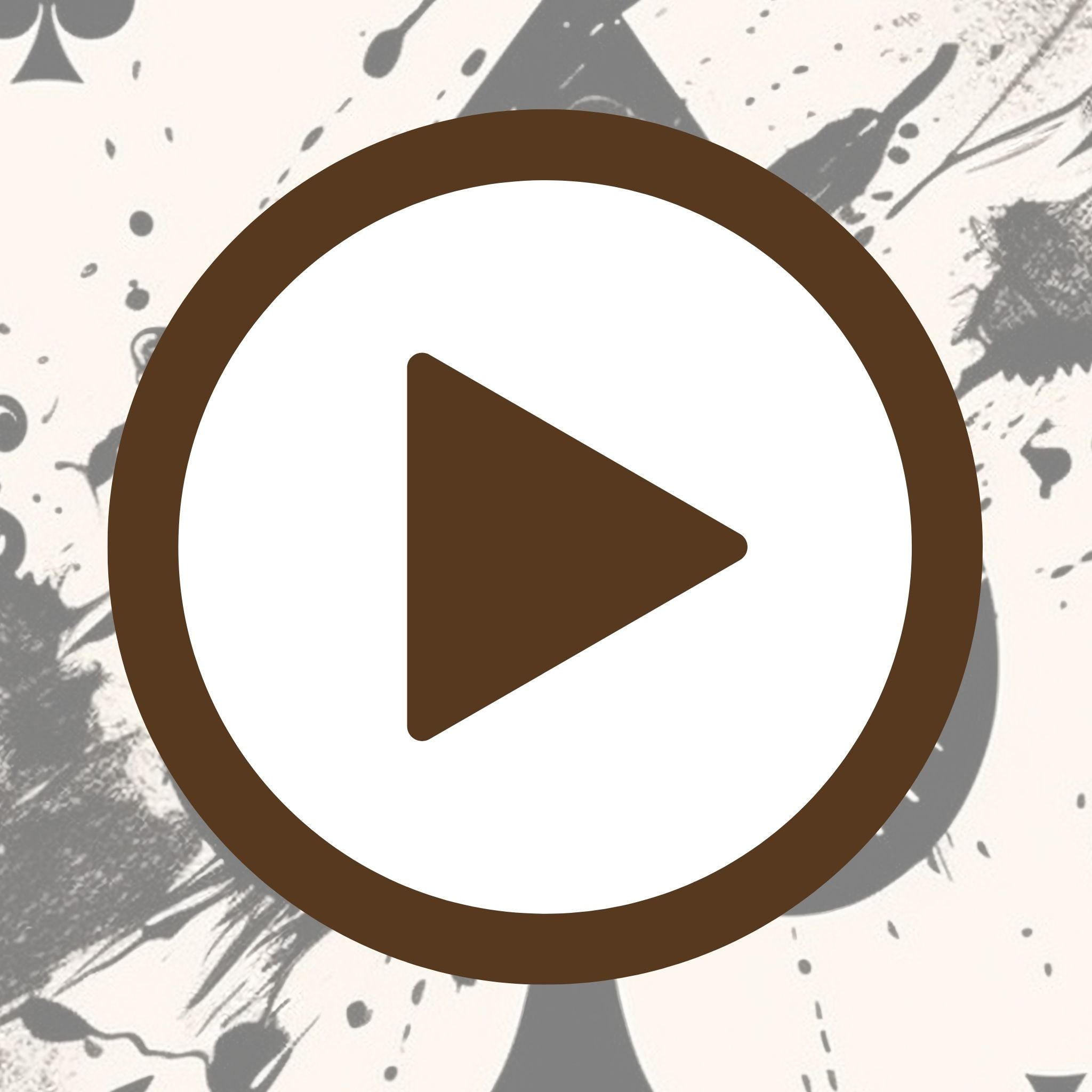 Stylised wall art of a spade card with artistic depth and character