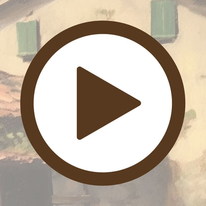 Peaceful rural cottage scene filled with texture, light and countryside charm