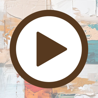 Colourful art print with bold brushwork and a lively abstract rhythm

