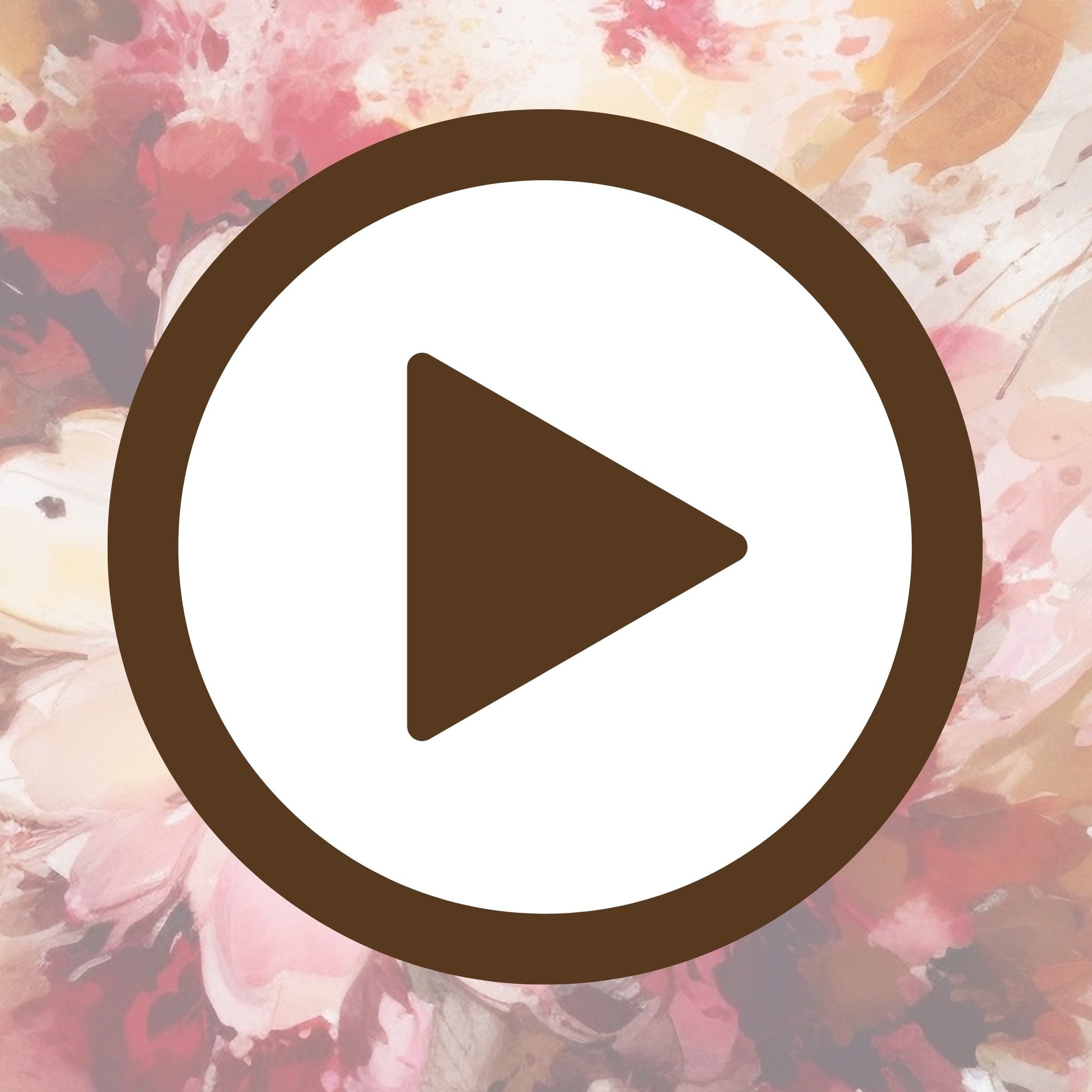 Dynamic floral artwork painting with abstract textures and motion