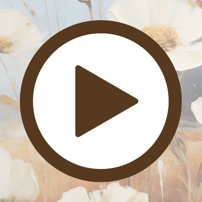 Calm white blooms shining in golden autumn tones with peaceful stillness