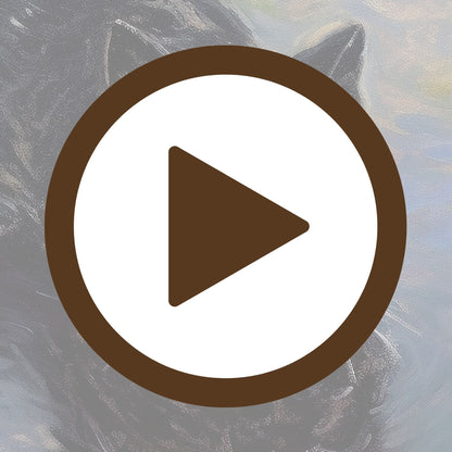 Serene garden pond scene with a black cat nestled among lily blossoms