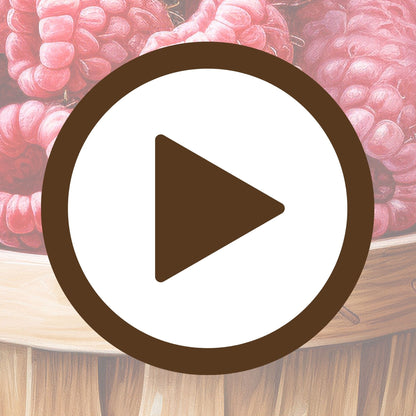 Sweet summer fruit captured in a peaceful raspberry basket scene