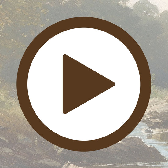 Landscape poster of a restful riverbank filled with quiet beauty

