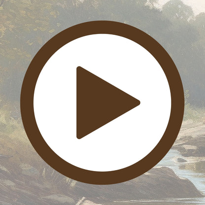 Landscape poster of a restful riverbank filled with quiet beauty

