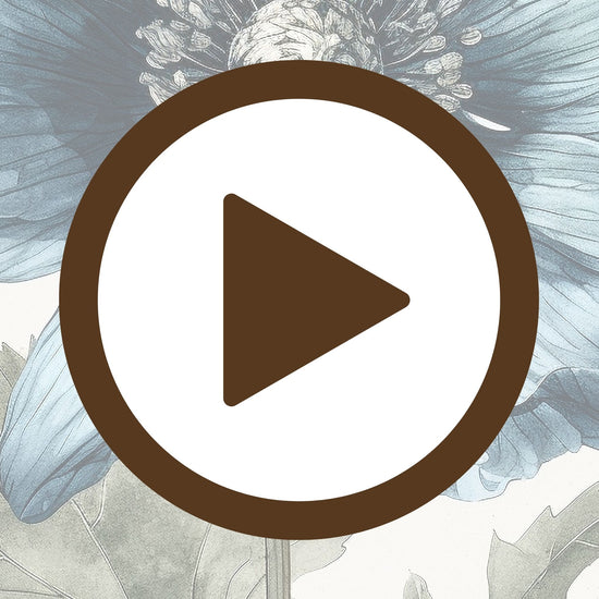 Illustrated bloom in soothing blue tones for peaceful décor