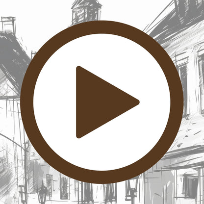 Vintage greyscale poster capturing a nostalgic street scene atmosphere