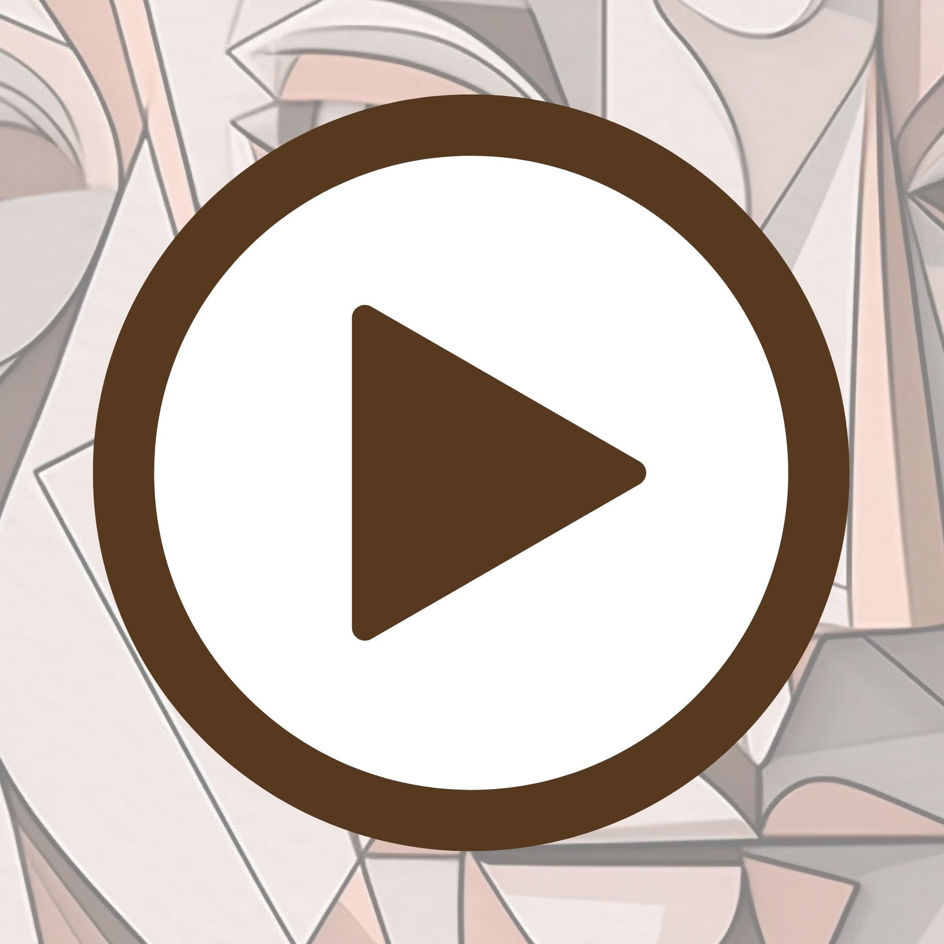 Abstract portrait art composed of angled shapes and vivid geometry