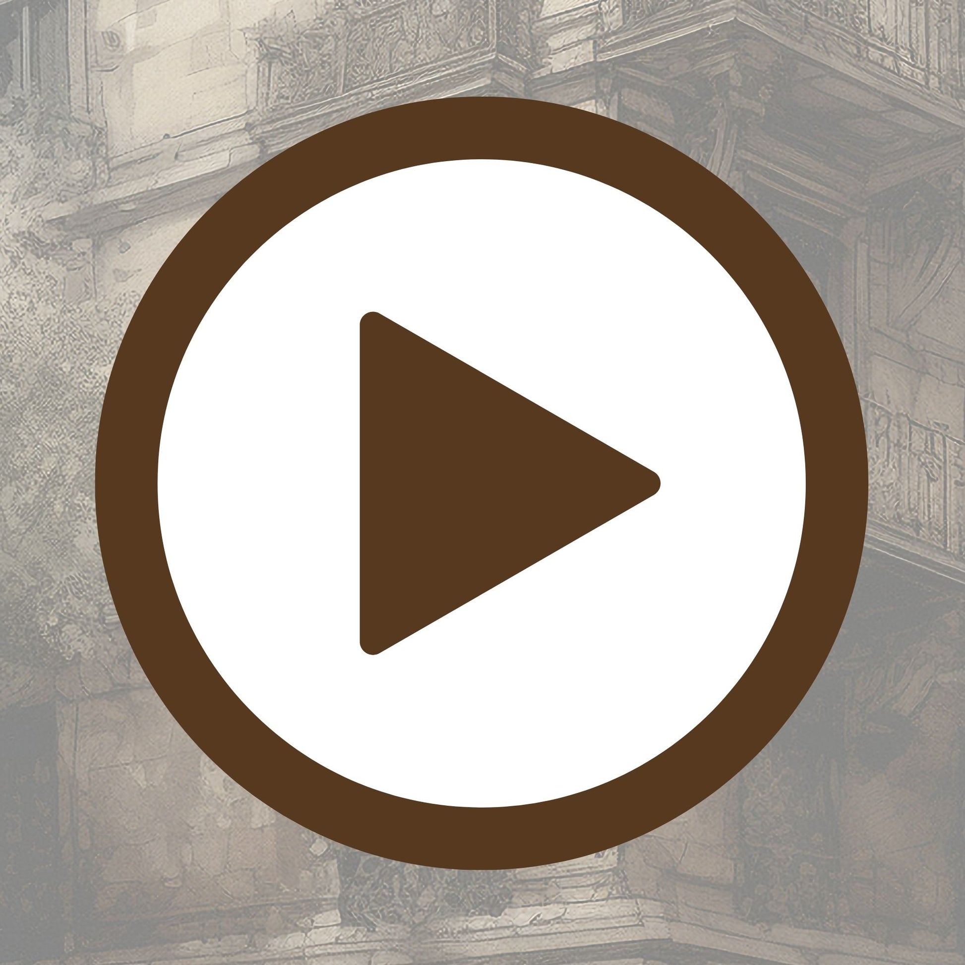 Illustration of a quiet urban corner drawn with soft, artistic strokes

