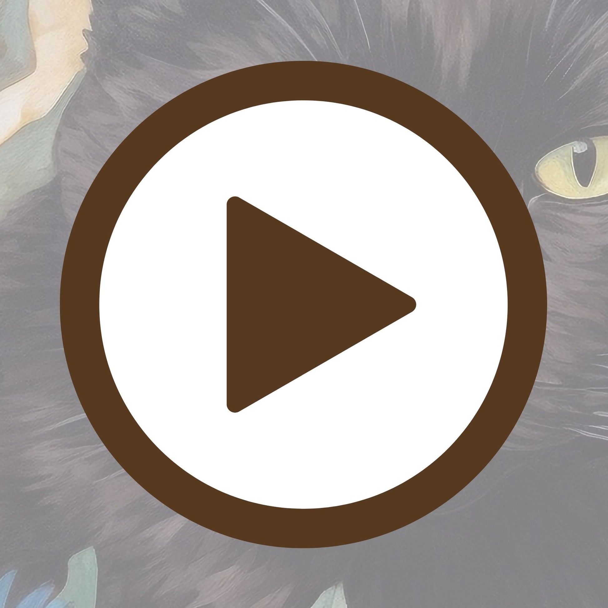 Poster of a black cat surrounded by tall yellow sunflowers in soft breeze