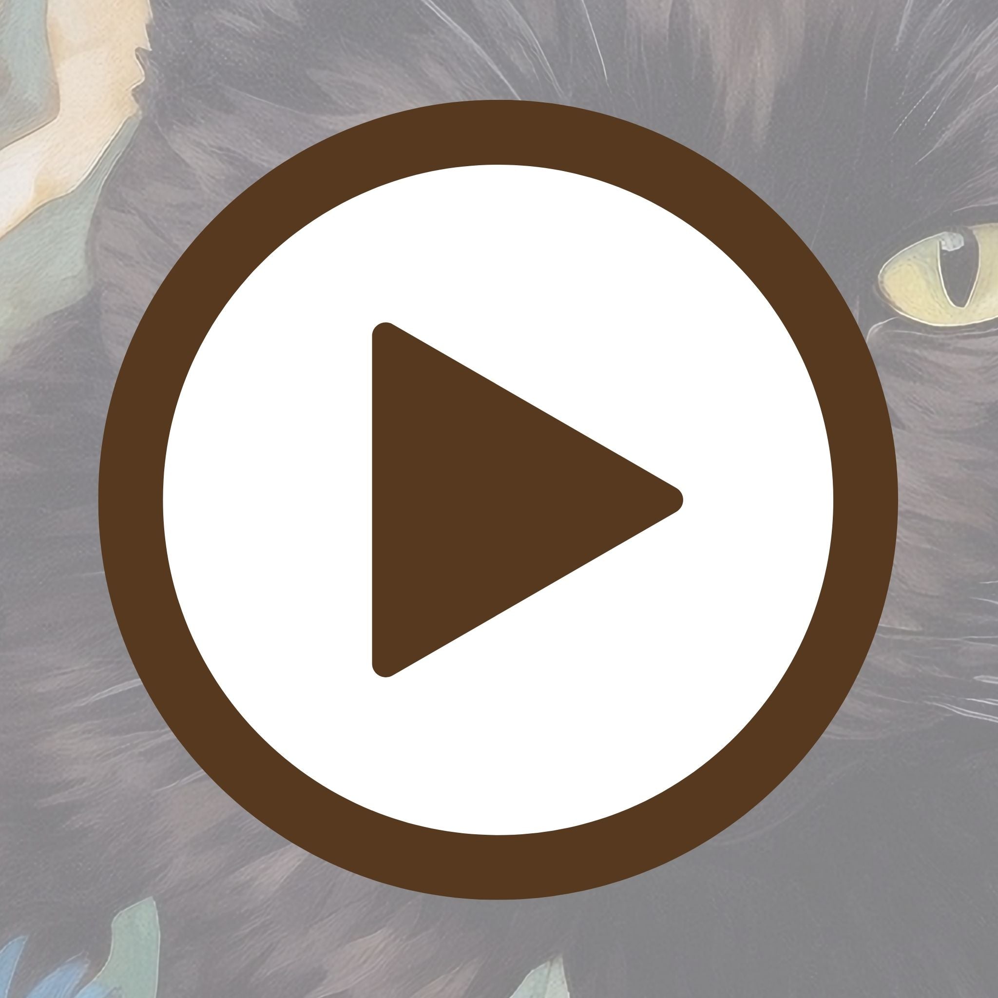 Poster of a black cat surrounded by tall yellow sunflowers in soft breeze