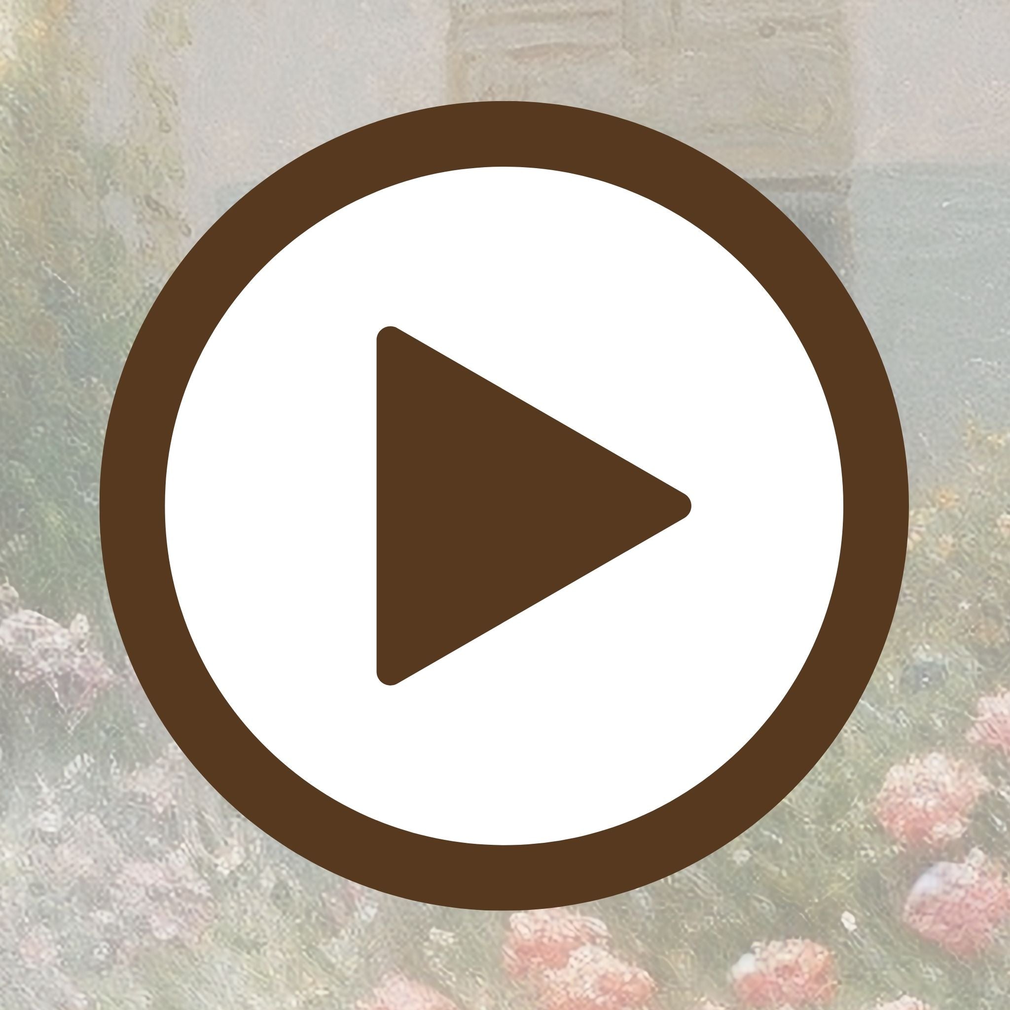 Country garden in bloom with a rustic cottage and vibrant floral borders