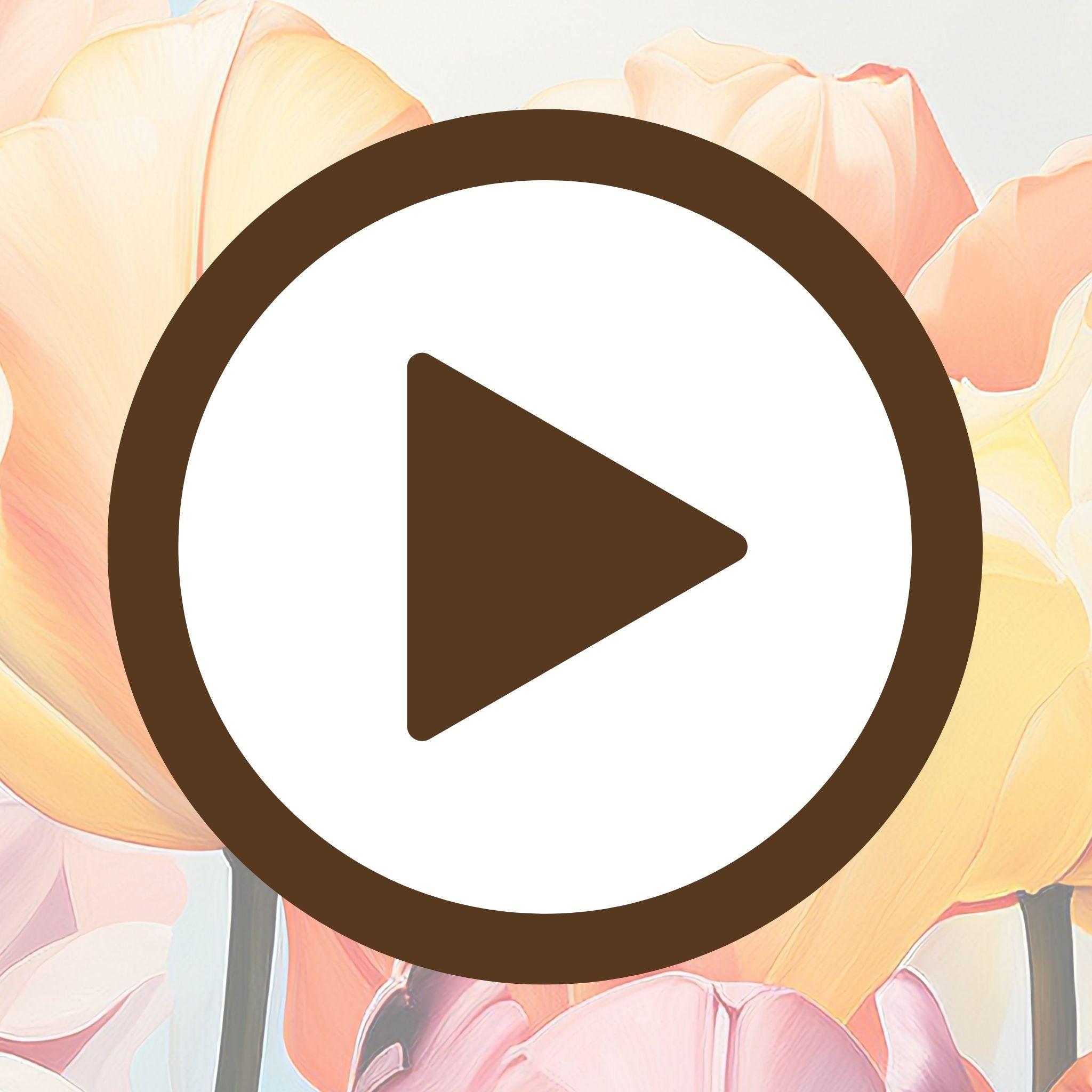 Whimsical springtime landscape with tulips stretching across the horizon

