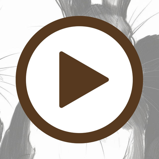 Art print of three countryside rabbits drawn in a charming sketch style