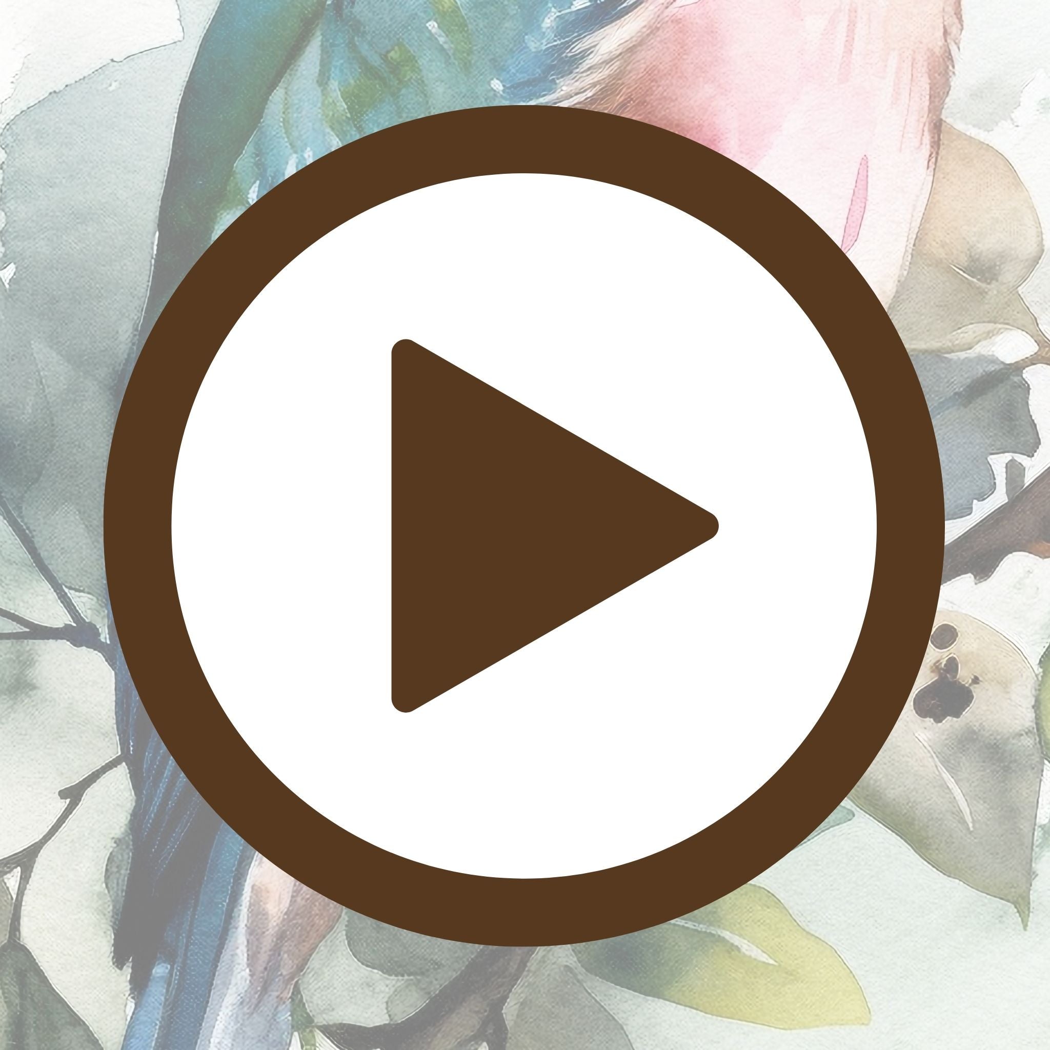 Illustrated kingfisher in a serene natural setting painted in watercolour