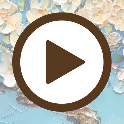 Serene blooming tree in a tranquil setting of layered blue shades