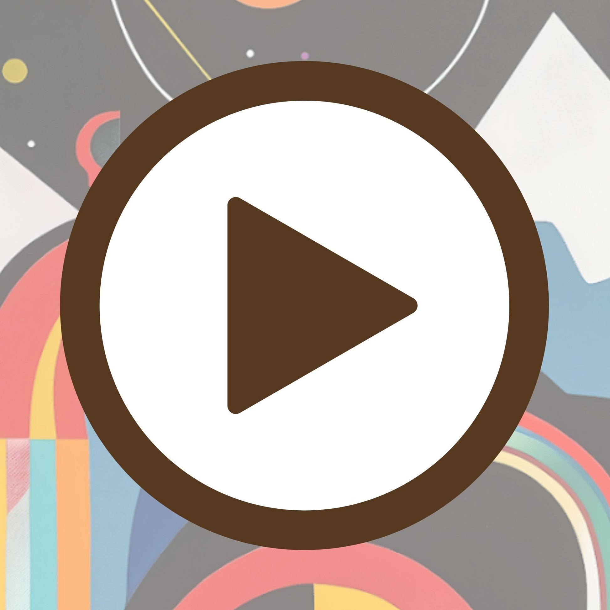 Abstract geometric artwork showing colourful terrain and natural forms

