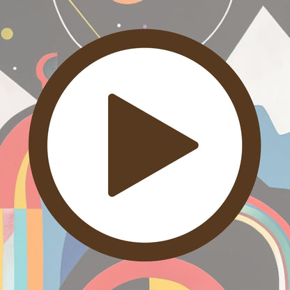 Abstract geometric artwork showing colourful terrain and natural forms

