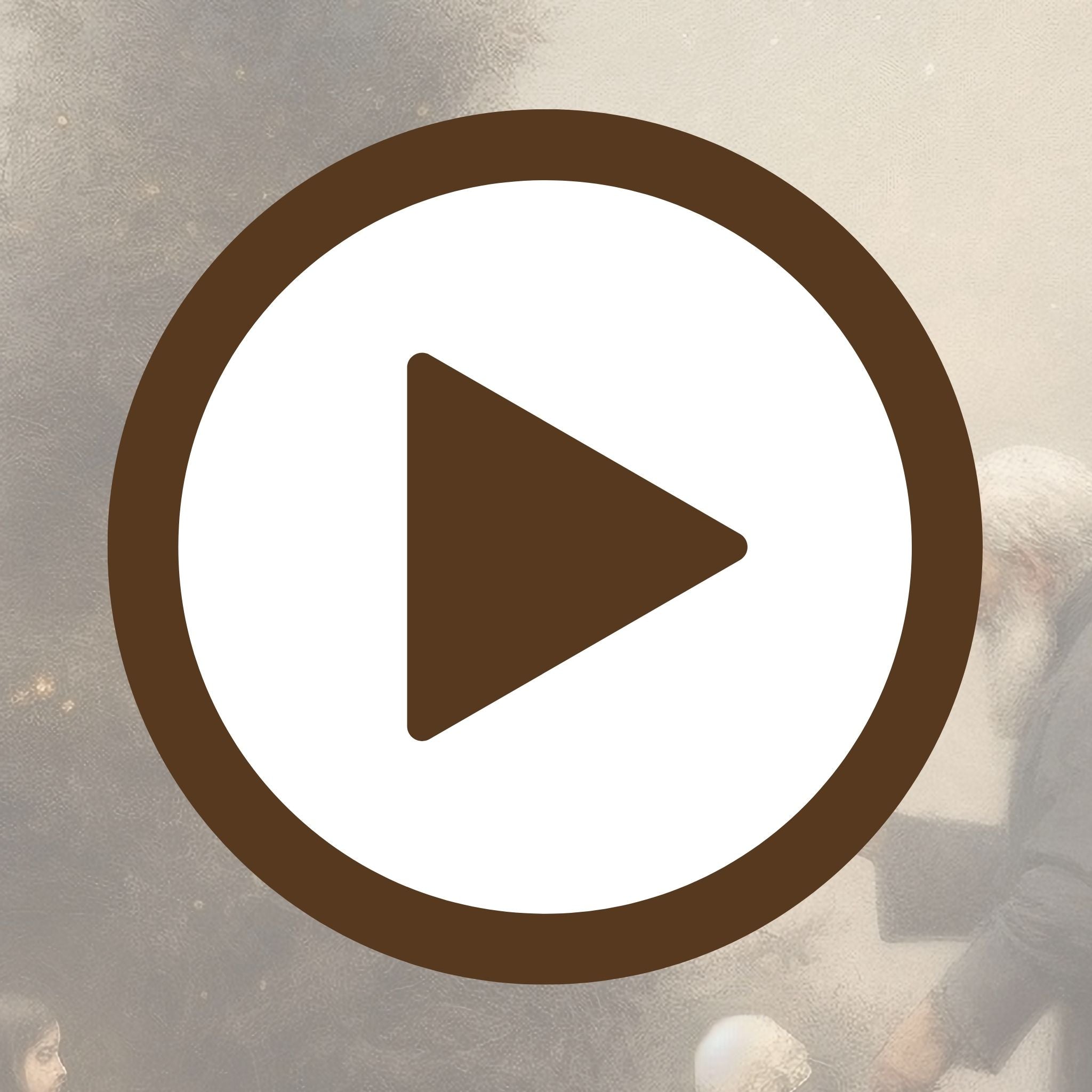 Artwork of a trimmed Christmas tree standing bright in the winter woods

