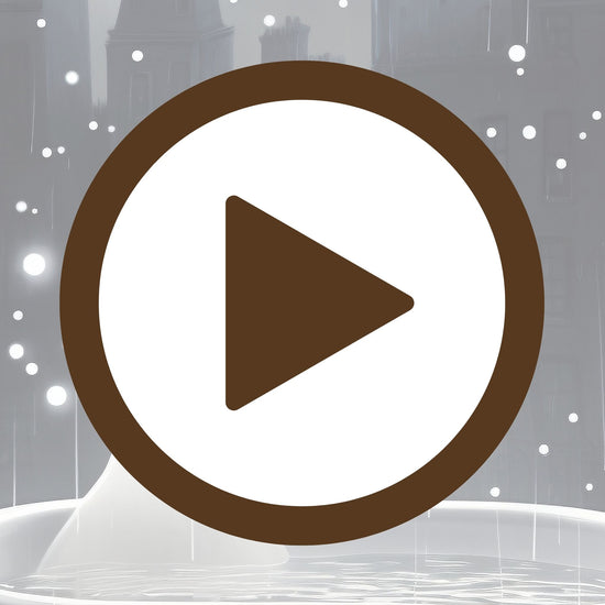 Relaxing ghost scene with soft rain and bathtub serenity under grey skies

