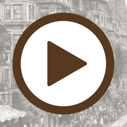 Poster of a charming urban walkway full of life, colour and character

