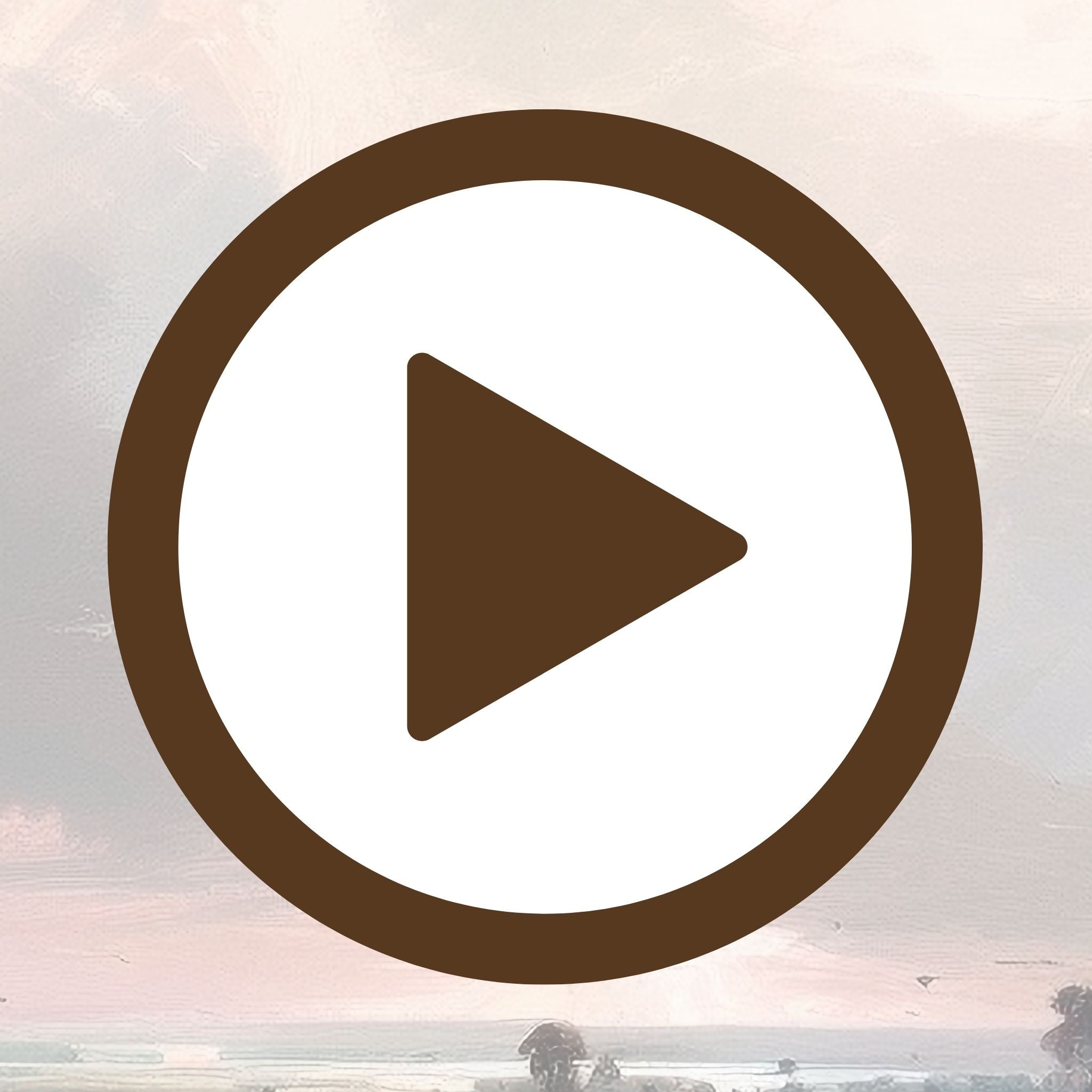 Peaceful sunset over an open field painted in soft pastel hues