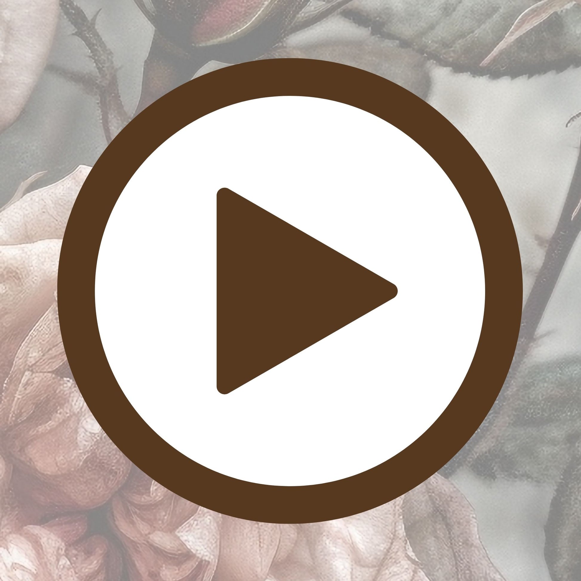 Poster of a vintage rose garden glowing with early dew and muted hues

