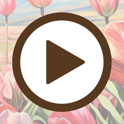 Poster of a floral paradise filled with tulips in a state of springtime bliss

