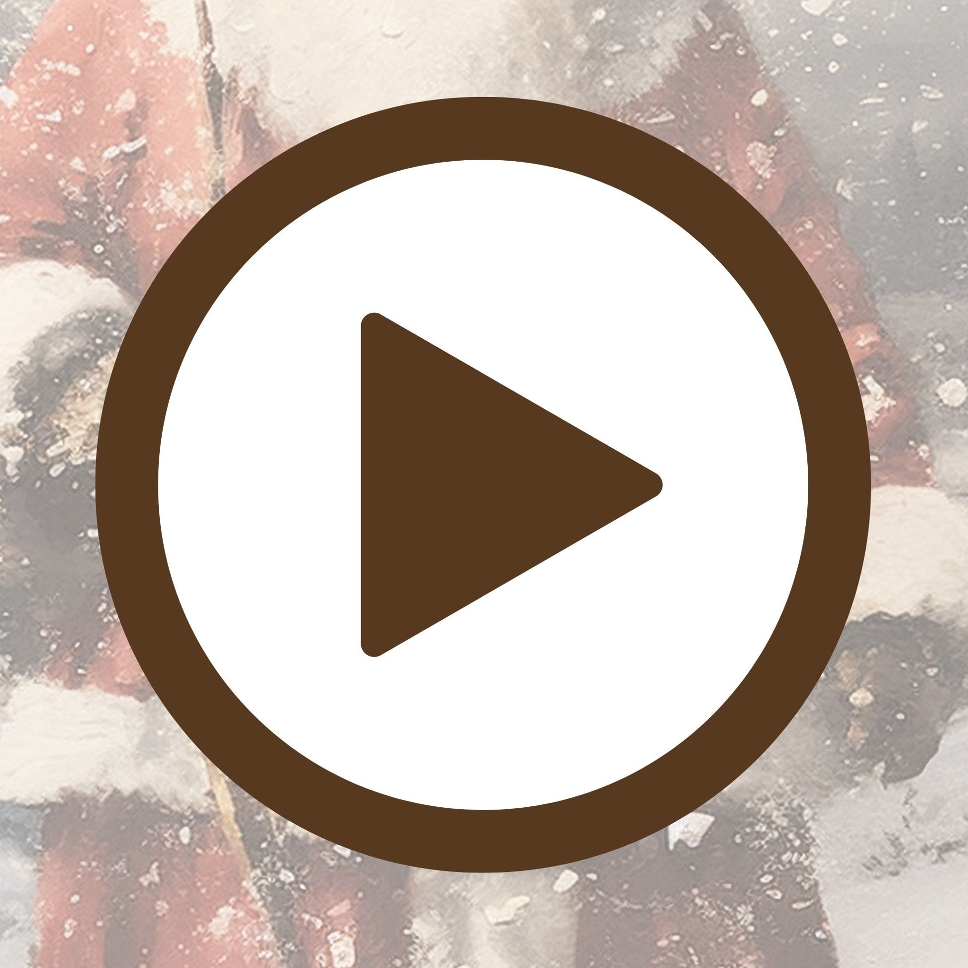 North Pole-inspired Christmas Eve scene with Santa crossing the snowy hills

