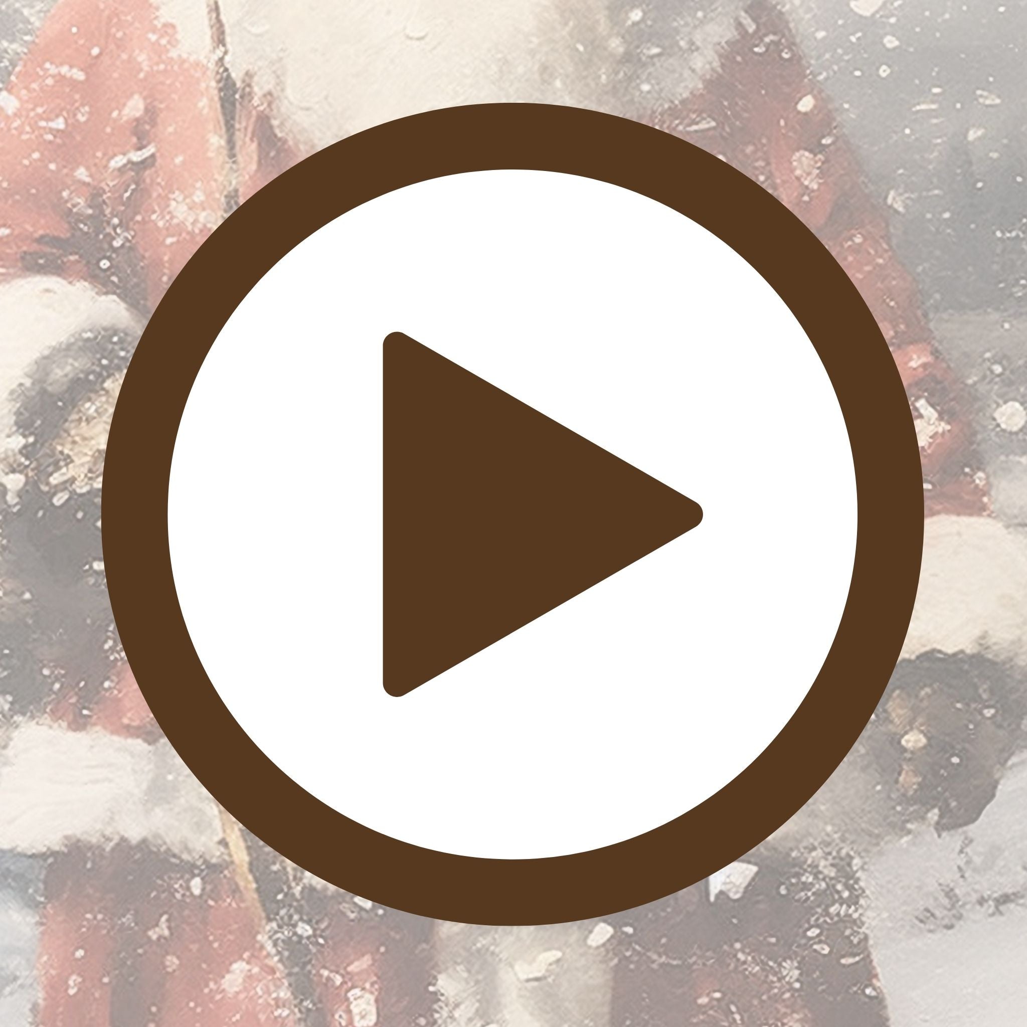 North Pole-inspired Christmas Eve scene with Santa crossing the snowy hills

