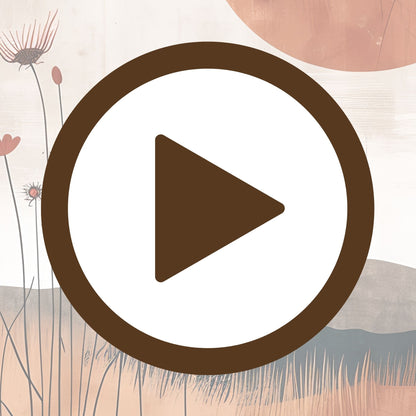 Artistic red sun landscape in warm abstract composition