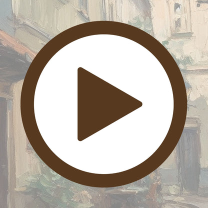 Narrow cobblestone lane winding gently through a serene townscape