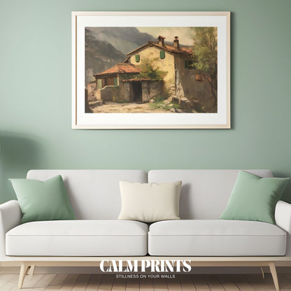 Quaint stone cottage set in a serene natural landscape with rustic appeal
