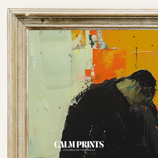 Artwork capturing a quiet moment in abstract simplicity