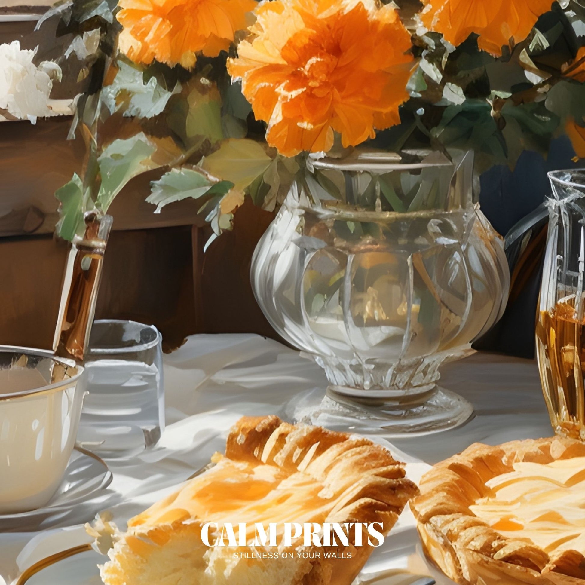 Poster of a relaxing moment with coffee, calm, and gentle light
