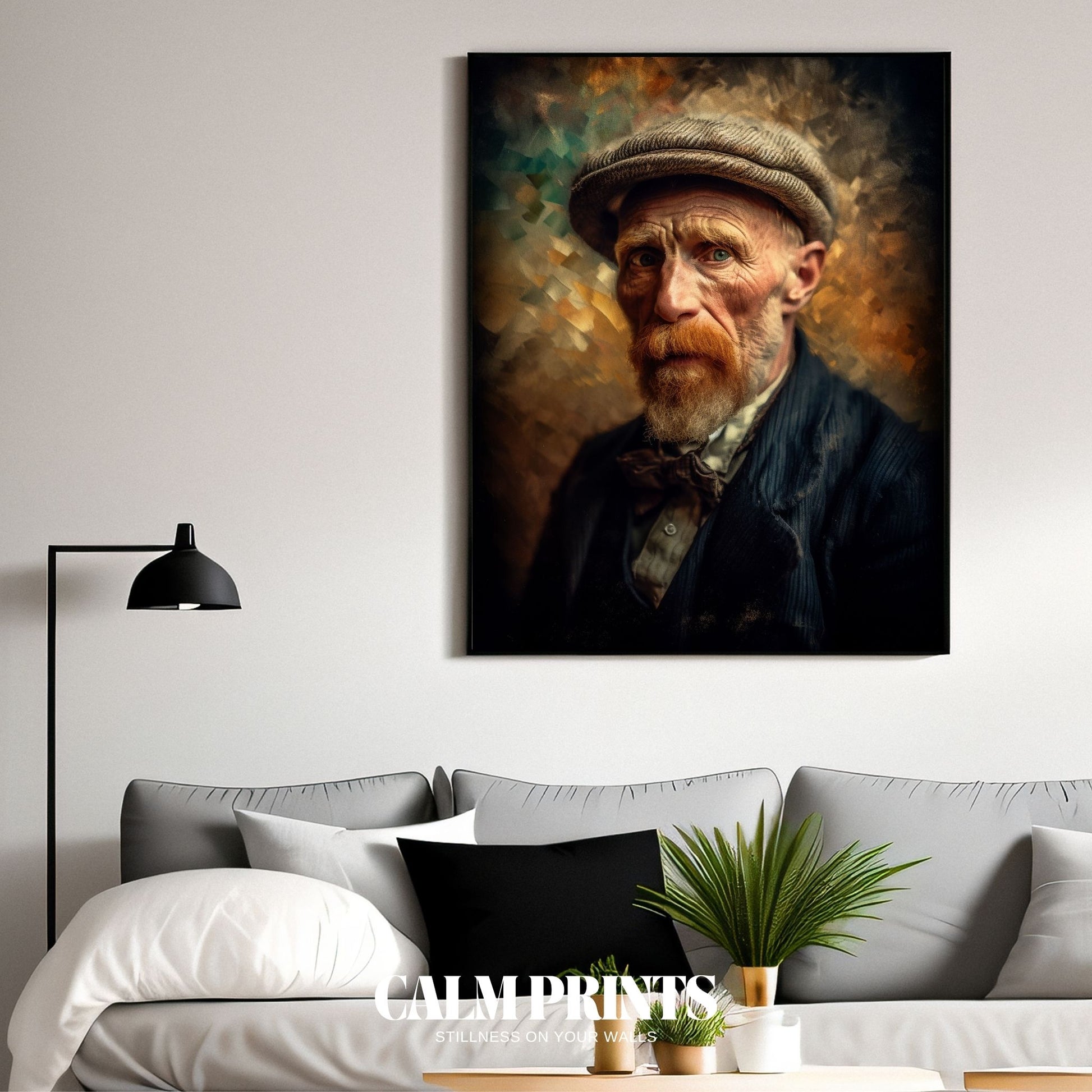 Artwork of a vintage portrait in sepia with a softly aged feel
