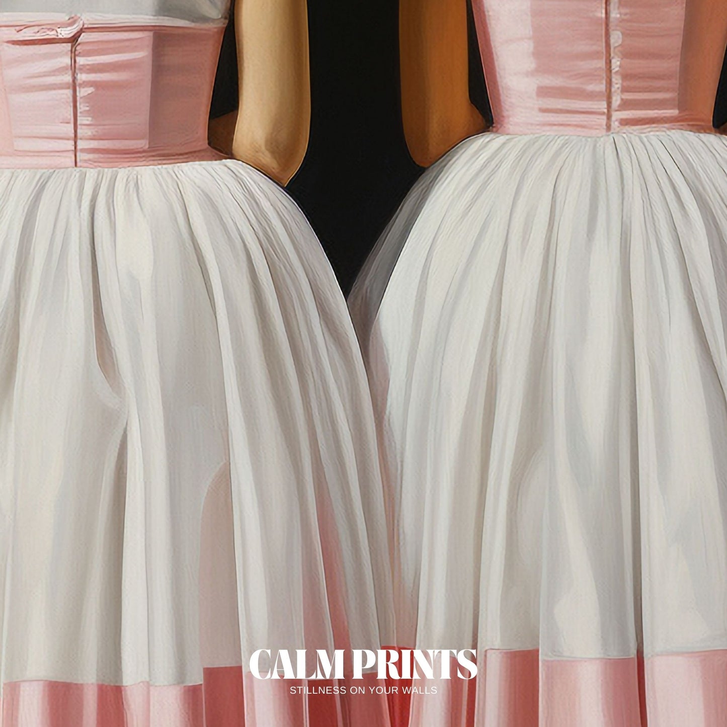 Serene scene of ballet dancers sharing a moment of elegant expression