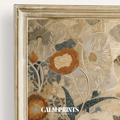 Botanical print of a delicate flower capturing calm and elegance
