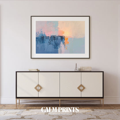 Serene abstract landscape capturing the stillness of a quiet horizon
