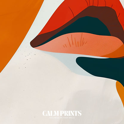 Portrait silhouette in abstract style with artistic simplicity