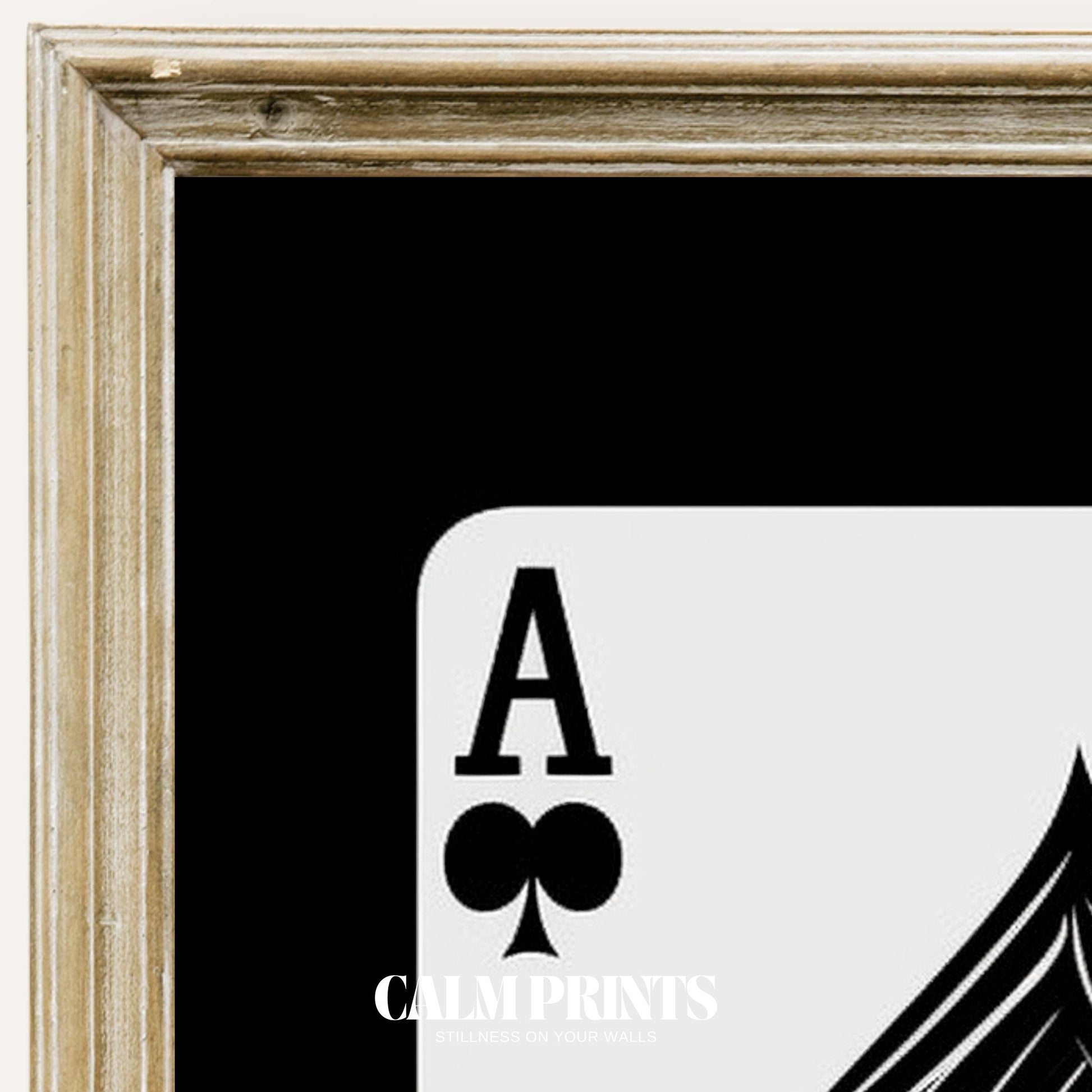 Stylish Ace of Spades art print with elegant graphic detailing