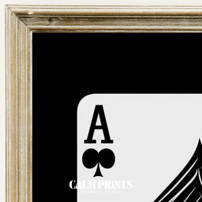 Stylish Ace of Spades art print with elegant graphic detailing